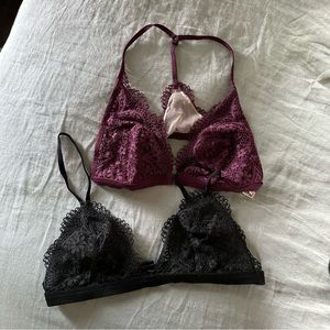 Victoria’s Secret Bras, 2, Black and Burgundy, M